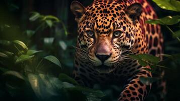ai gegenereerd jaguar hoog kwaliteit beeld foto
