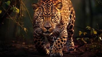 ai gegenereerd jaguar hoog kwaliteit beeld foto