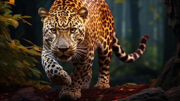 ai gegenereerd jaguar hoog kwaliteit beeld foto