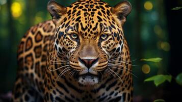 ai gegenereerd jaguar hoog kwaliteit beeld foto