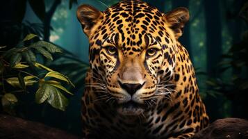 ai gegenereerd jaguar hoog kwaliteit beeld foto