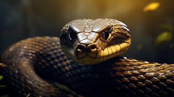 ai gegenereerd koning cobra hoog kwaliteit beeld foto