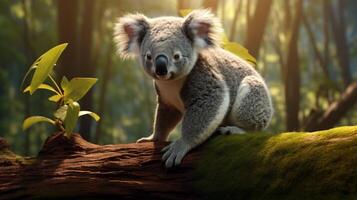 ai gegenereerd koala hoog kwaliteit beeld foto