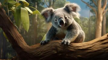 ai gegenereerd koala hoog kwaliteit beeld foto