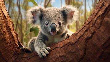 ai gegenereerd koala hoog kwaliteit beeld foto