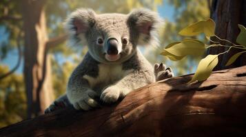 ai gegenereerd koala hoog kwaliteit beeld foto