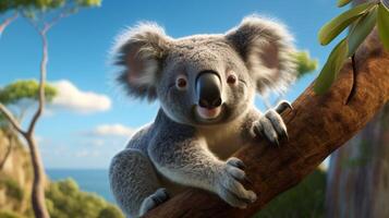 ai gegenereerd koala hoog kwaliteit beeld foto