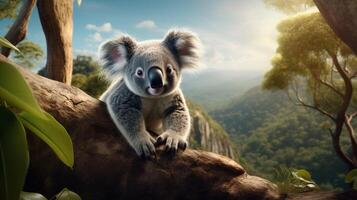 ai gegenereerd koala hoog kwaliteit beeld foto