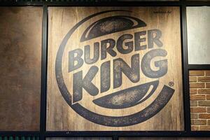 Bangkok, Thailand oktober 21, 2023 hamburger koning teken. hamburger koning is een Amerikaans multinational keten dat was Gesticht in 1953. foto