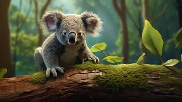 ai gegenereerd koala hoog kwaliteit beeld foto