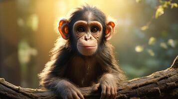 ai gegenereerd aap hoog kwaliteit beeld foto