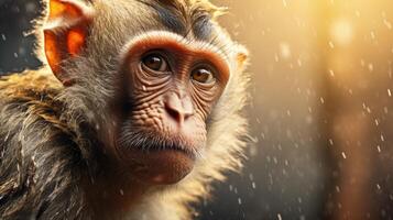 ai gegenereerd aap hoog kwaliteit beeld foto