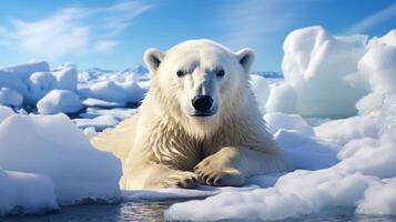ai gegenereerd polair beer hoog kwaliteit beeld foto