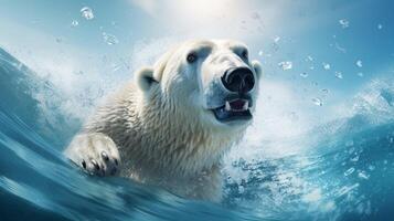 ai gegenereerd polair beer hoog kwaliteit beeld foto