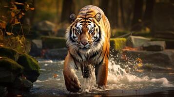 ai gegenereerd tijger hoog kwaliteit beeld foto