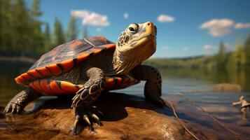 ai gegenereerd schildpad hoog kwaliteit beeld foto