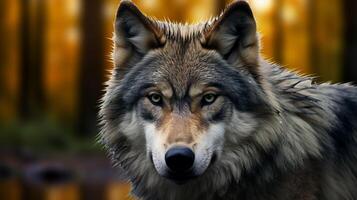 ai gegenereerd wolf hoog kwaliteit beeld foto