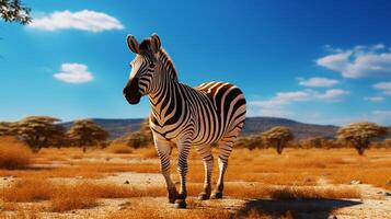 ai gegenereerd zebra hoog kwaliteit beeld foto