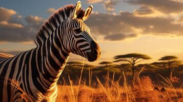 ai gegenereerd zebra hoog kwaliteit beeld foto