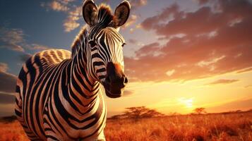 ai gegenereerd zebra hoog kwaliteit beeld foto