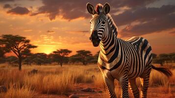 ai gegenereerd zebra hoog kwaliteit beeld foto