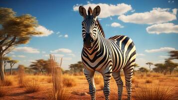 ai gegenereerd zebra hoog kwaliteit beeld foto