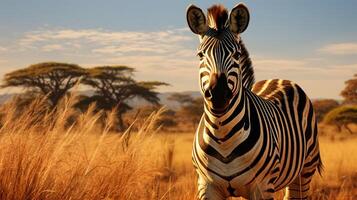 ai gegenereerd zebra hoog kwaliteit beeld foto