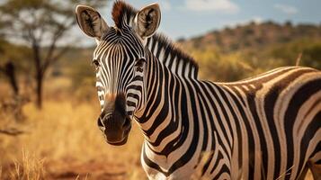 ai gegenereerd zebra hoog kwaliteit beeld foto