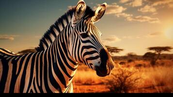 ai gegenereerd zebra hoog kwaliteit beeld foto