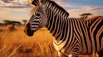 ai gegenereerd zebra hoog kwaliteit beeld foto