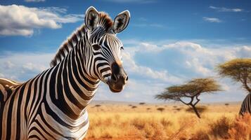 ai gegenereerd zebra hoog kwaliteit beeld foto