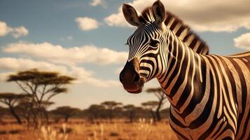 ai gegenereerd zebra hoog kwaliteit beeld foto