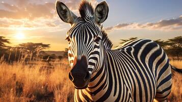 ai gegenereerd zebra hoog kwaliteit beeld foto