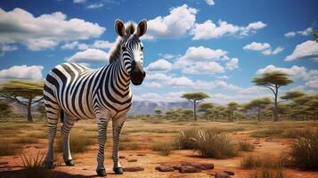 ai gegenereerd zebra hoog kwaliteit beeld foto