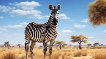 ai gegenereerd zebra hoog kwaliteit beeld foto