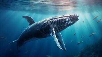 ai gegenereerd walvis hoog kwaliteit beeld foto