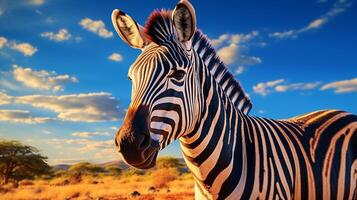 ai gegenereerd zebra hoog kwaliteit beeld foto