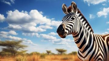 ai gegenereerd zebra hoog kwaliteit beeld foto