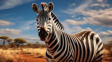 ai gegenereerd zebra hoog kwaliteit beeld foto