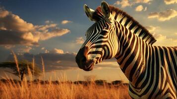 ai gegenereerd zebra hoog kwaliteit beeld foto