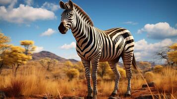 ai gegenereerd zebra hoog kwaliteit beeld foto