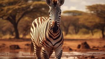 ai gegenereerd zebra hoog kwaliteit beeld foto