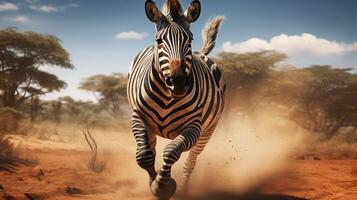 ai gegenereerd zebra hoog kwaliteit beeld foto