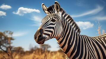 ai gegenereerd zebra hoog kwaliteit beeld foto