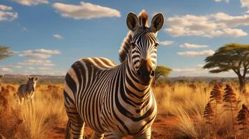 ai gegenereerd zebra hoog kwaliteit beeld foto