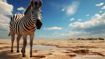 ai gegenereerd zebra hoog kwaliteit beeld foto