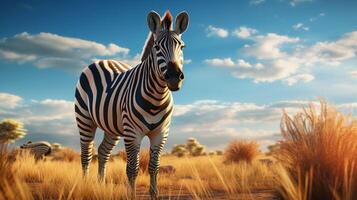 ai gegenereerd zebra hoog kwaliteit beeld foto