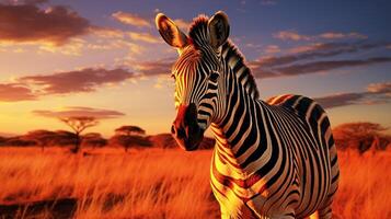 ai gegenereerd zebra hoog kwaliteit beeld foto