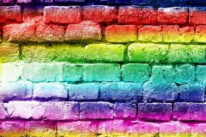 abstract regenboog kleuren steen muur achtergrond visie foto