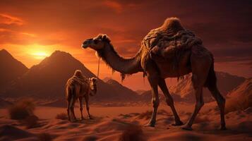 ai gegenereerd kameel hoog kwaliteit beeld foto